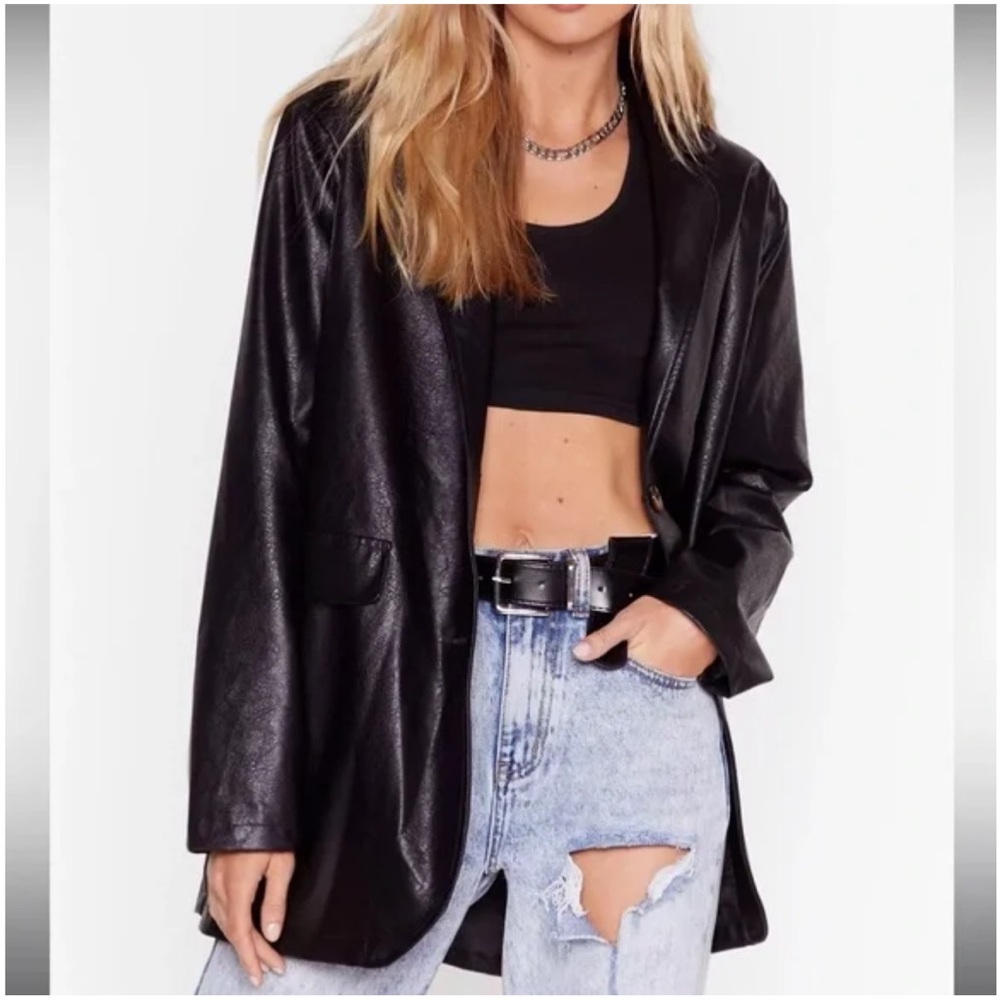 Nasty Gal faux leather jacket